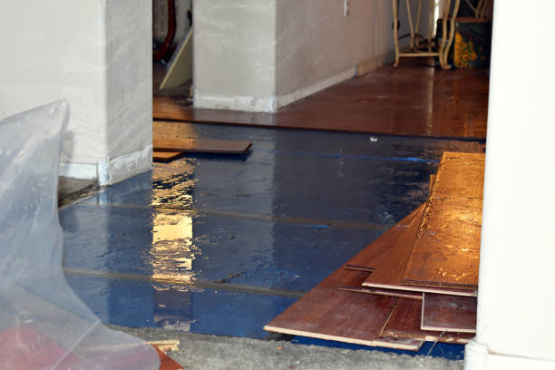 Professional Water Damage Restoration technician working in Columbia, MO